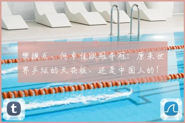 樊振东、何卓佳欧冠夺冠：原来世界乒坛的天花板，还是中国人的！